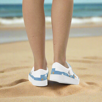 Anchor Stripes Lace-up Canvas Shoes