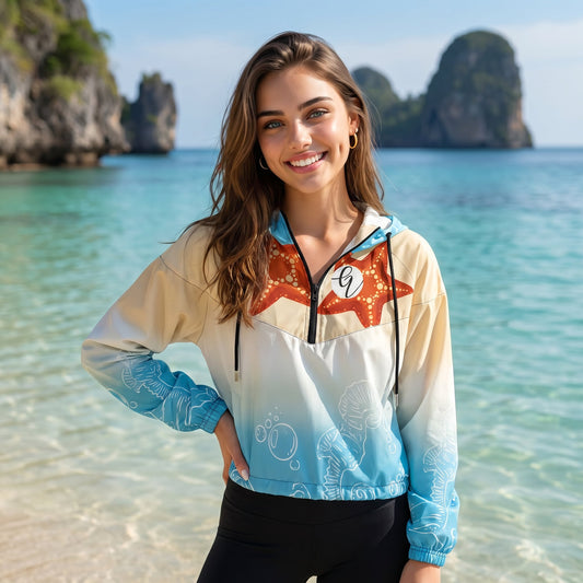 Sea StarFish Cropped Windbreaker