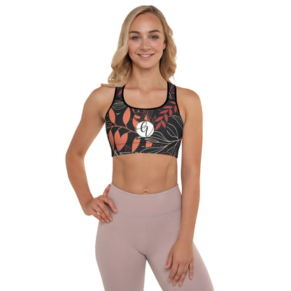 Palm leaves Padded Sports Bra