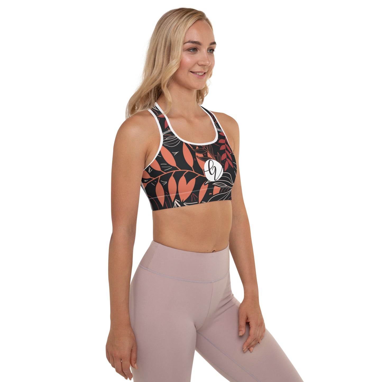 Palm leaves Padded Sports Bra