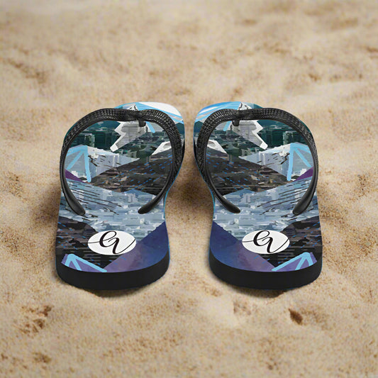 Mountain pattern Flip-Flops