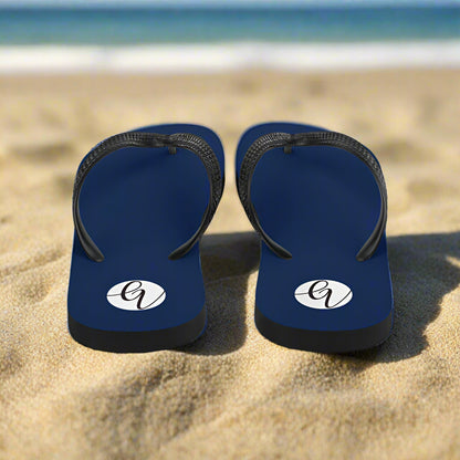 Blue Dark Colored Flip-Flops