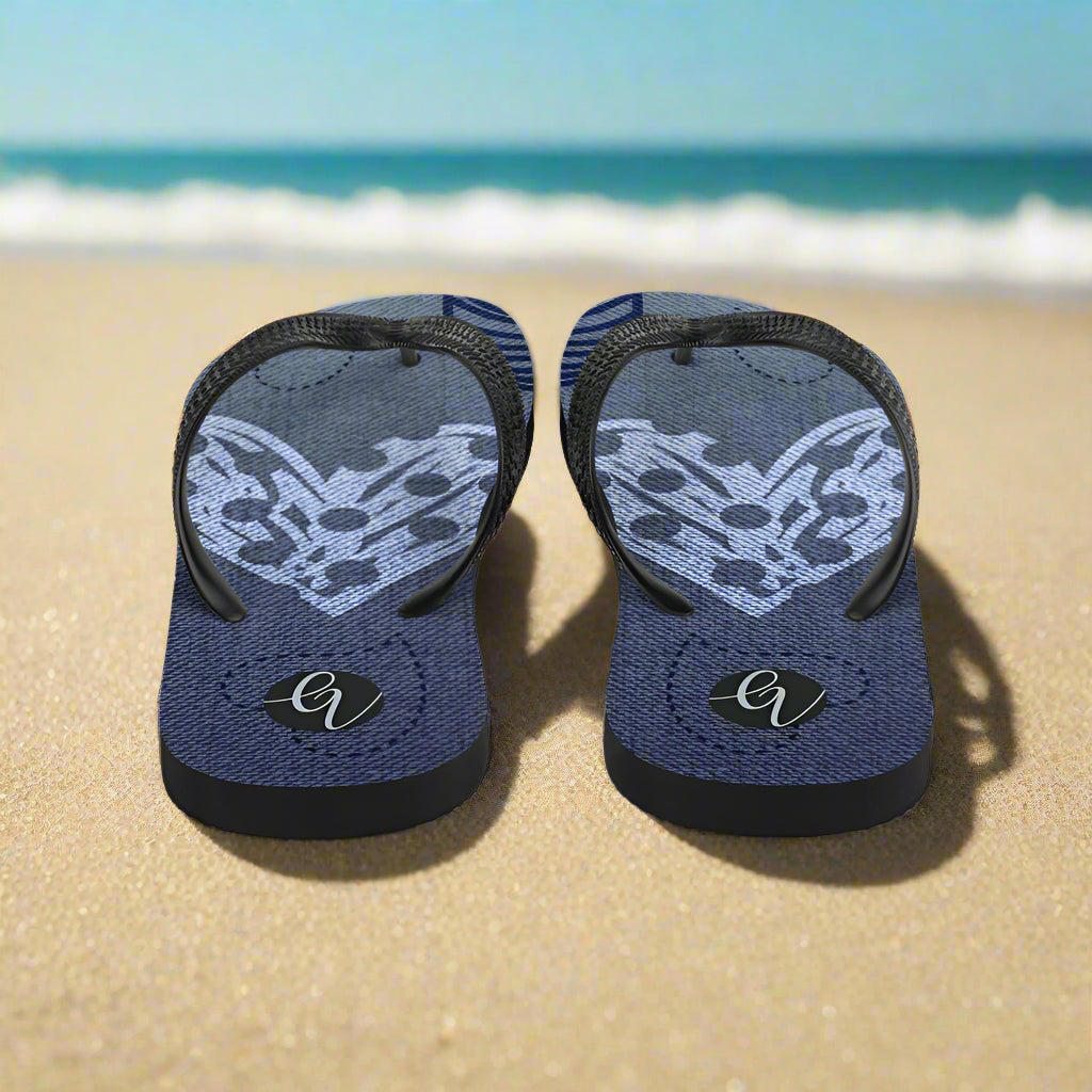 Grey heart Flip-Flops