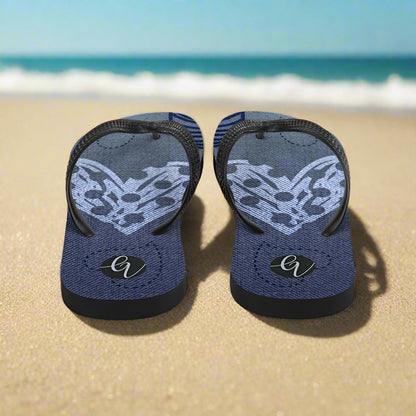 Grey heart Flip-Flops