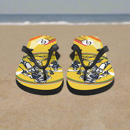 Yellow Skating Girl Flip-Flops