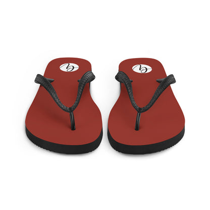 Red Dark Colored Flip-Flops