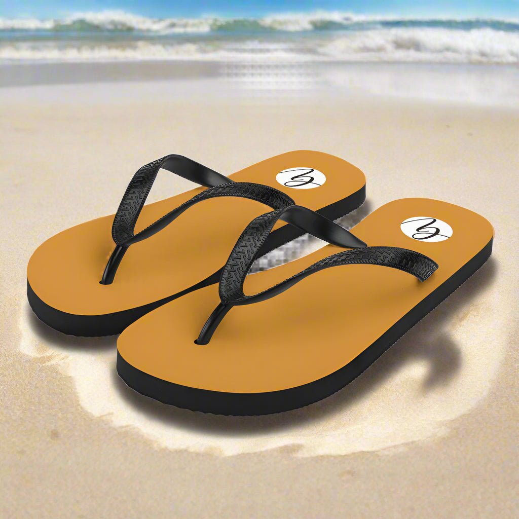 Mustard colored Flip-Flops
