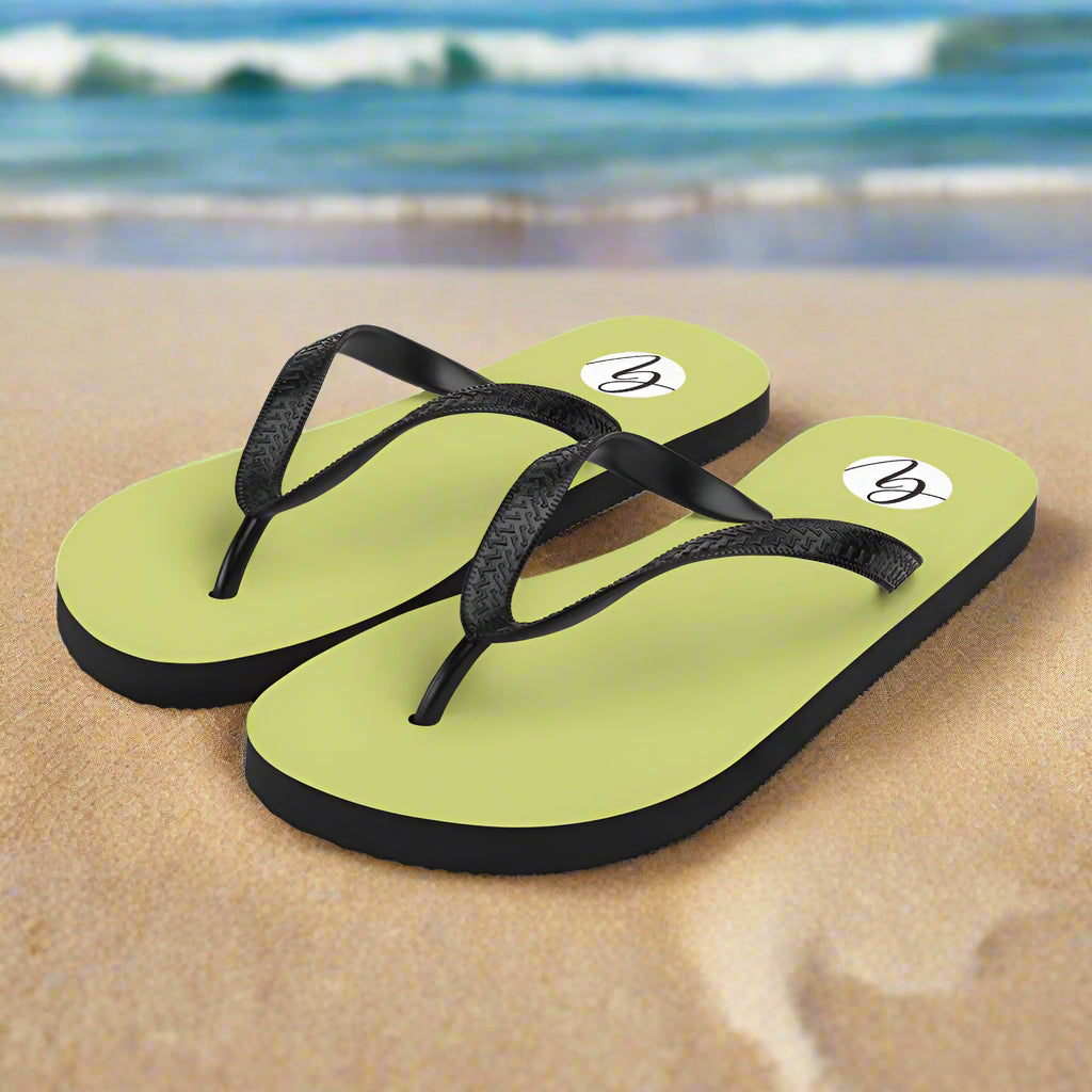 Green Colored Flip-Flops
