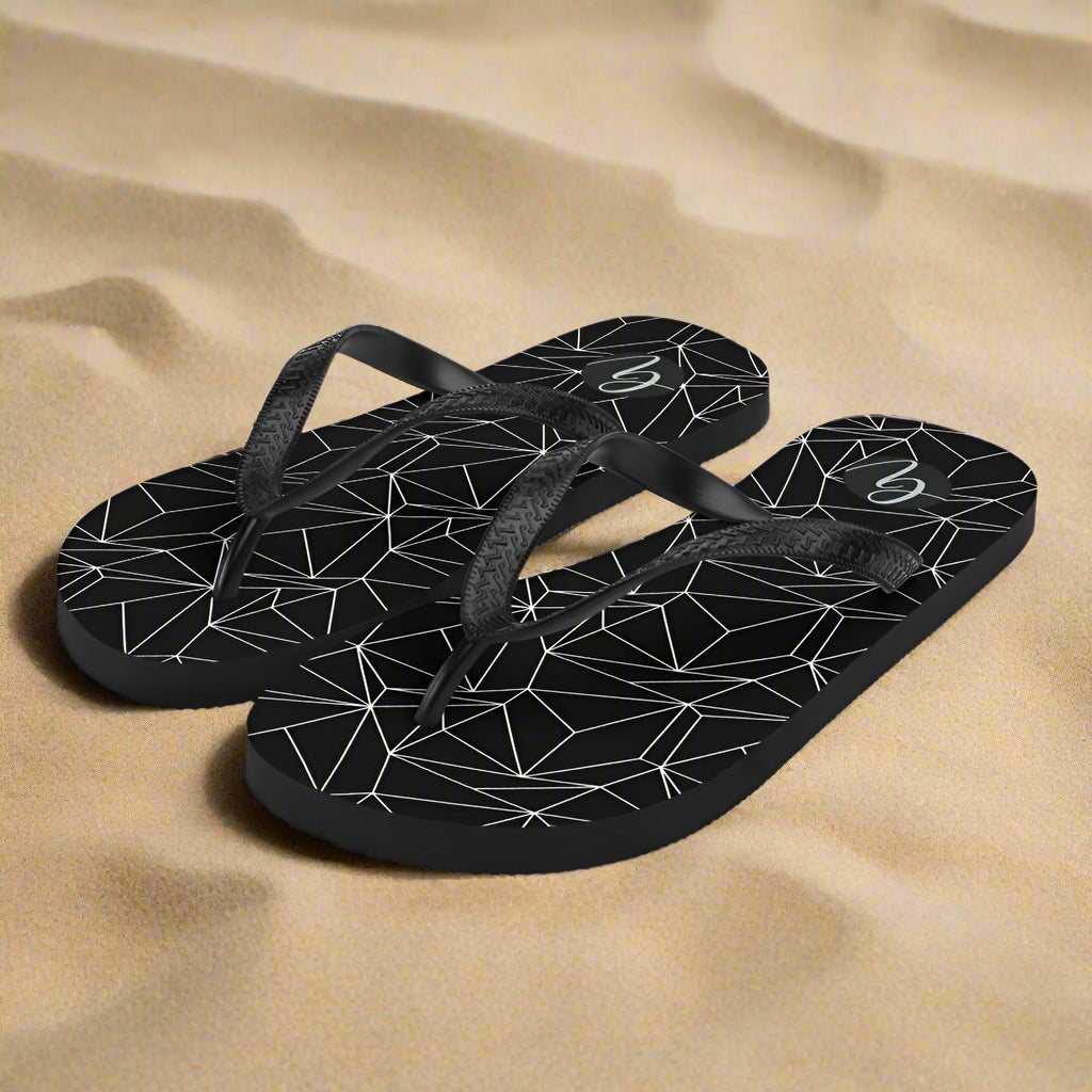 Black and white abstract Flip-Flops