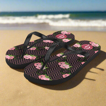 Pink rose apparel Flip-Flops