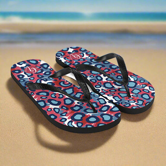 Leopard pattern Flip-Flops