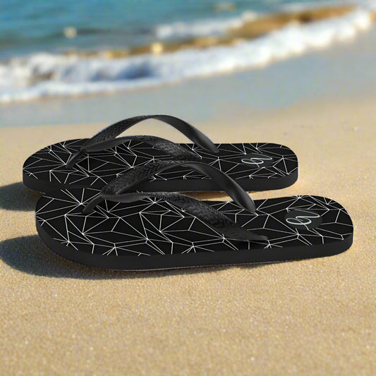 Black and white abstract Flip-Flops