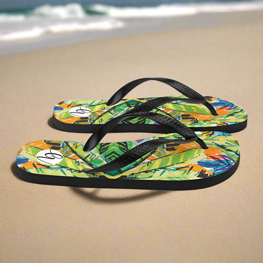 Leaves Floral Flip-Flops