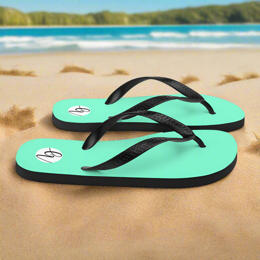 Neon Green Colored Flip-Flops