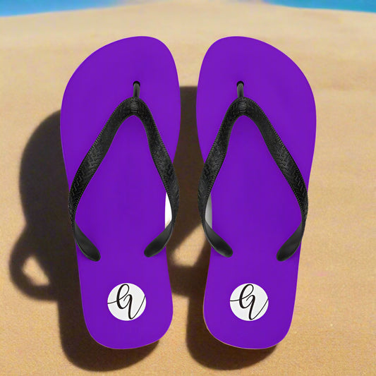 Dark Purple Colored Flip-Flops