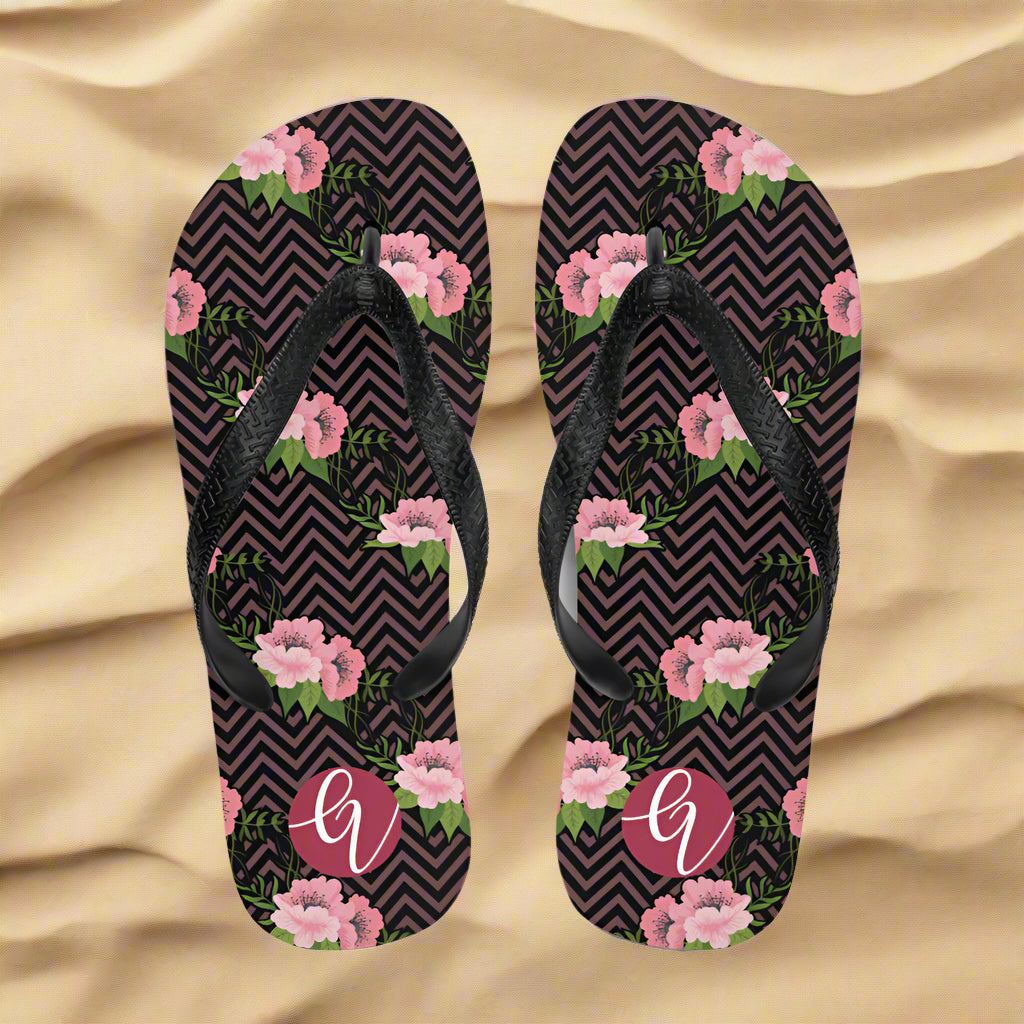 Pink rose apparel Flip-Flops