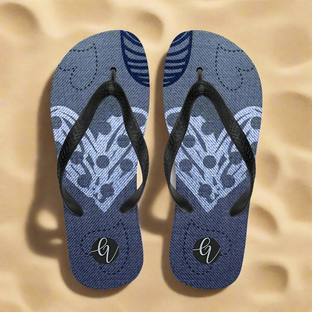 Grey heart Flip-Flops