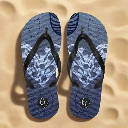 Grey heart Flip-Flops