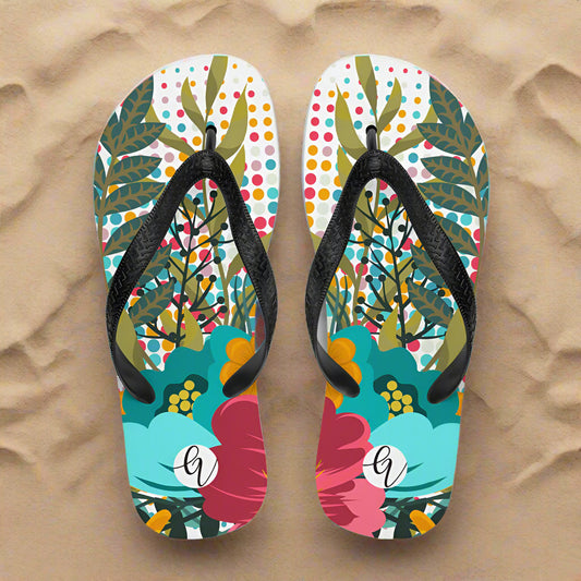 Floral frame Flip-Flops