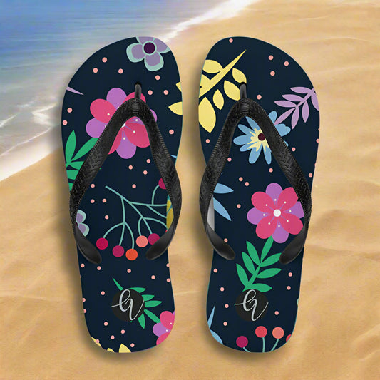 Colorful ditsy Flip-Flops