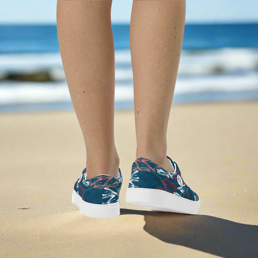 Victoria Line Lace-up Canvas Shoes