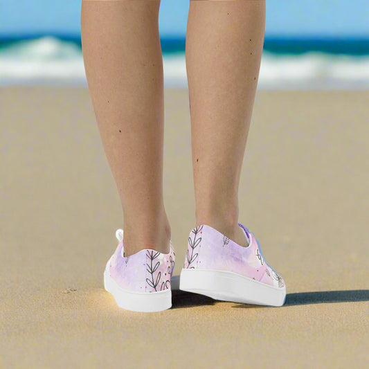 Aquarelle Lace-up Canvas Shoes