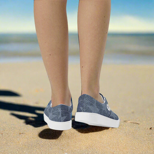 Grey Stars Lace-up Canvas Shoes