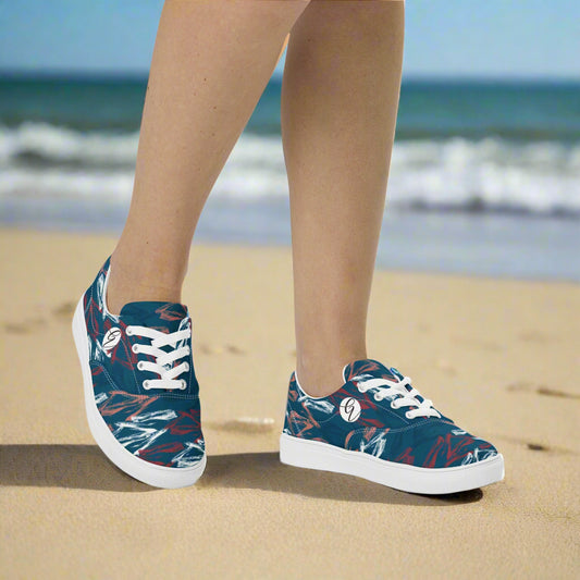 Victoria Line Lace-up Canvas Shoes