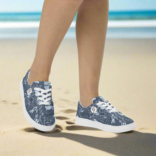 The Dead Side Lace-up Canvas Shoes