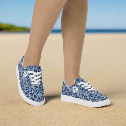 Bullet Printed Lace-up Canvas Shoes