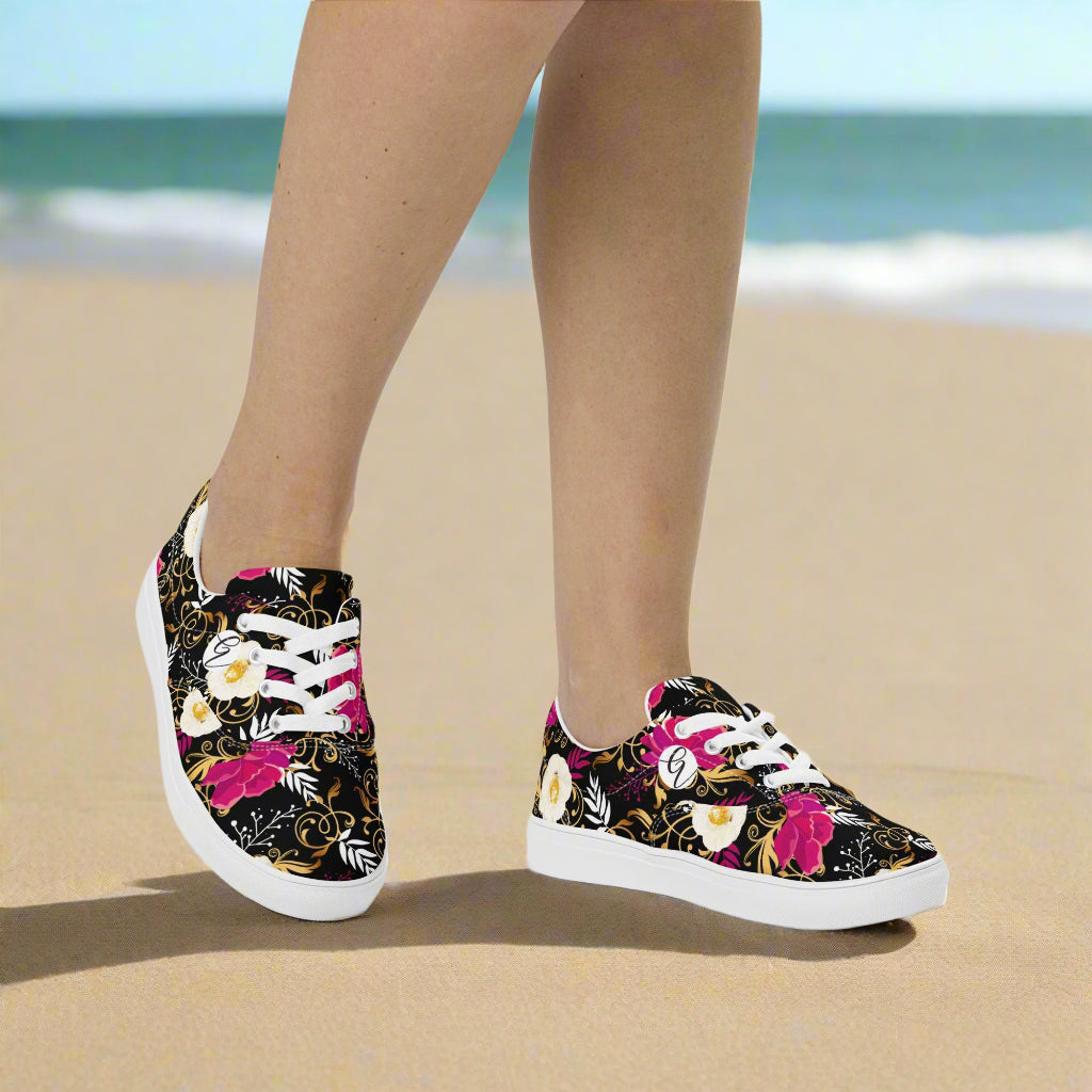 Black Timber Lace-up Canvas Shoes