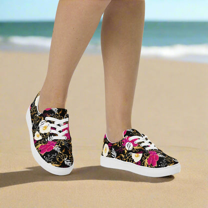 Black Timber Lace-up Canvas Shoes