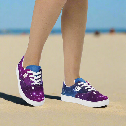 Galaxy Stars Lace-up Canvas Shoes