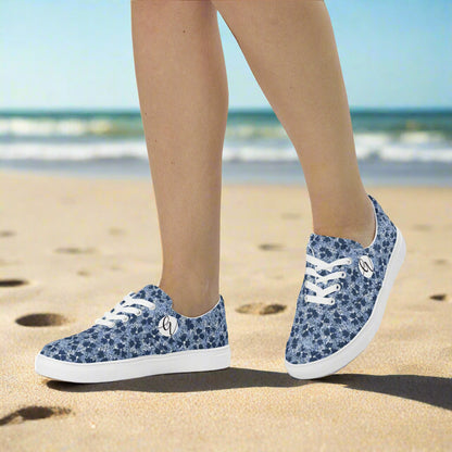 Bullet Printed Lace-up Canvas Shoes