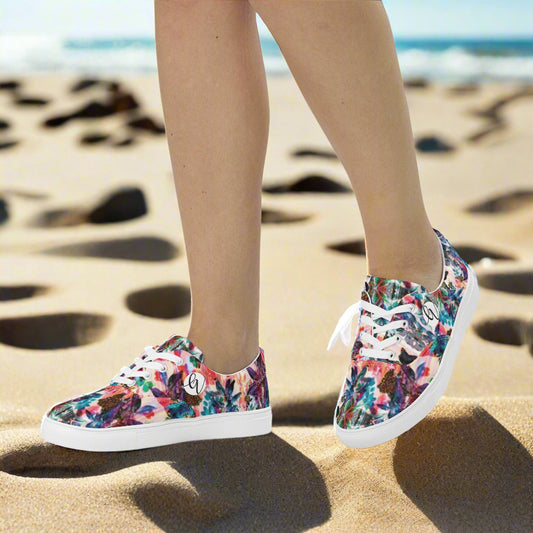 Multi Colored Lace-up Canvas Shoes